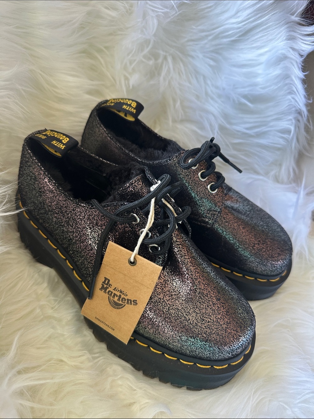 Dr. Martens 1461 Quad FL Metallic Platform Shoes Women’s 7